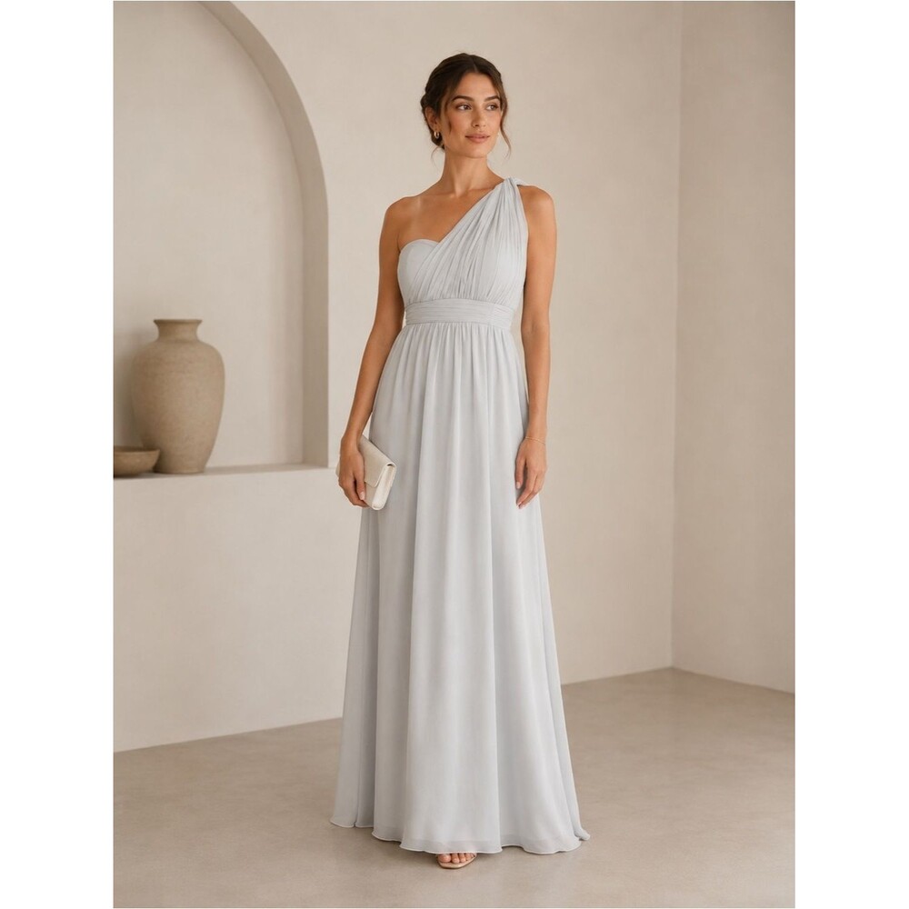 NEW Birdy Grey Grace Convertible Chiffon Bridesmaid Dress Dove Grey Size XXL